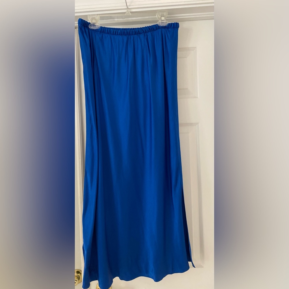 J Crew Luster Crepe Skirt.  Stunning blue color